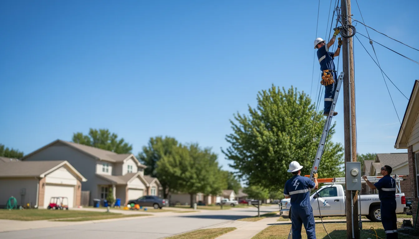 Residential electrician providing installation services in Wann, OK
